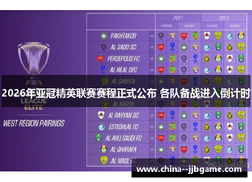 2026年亚冠精英联赛赛程正式公布 各队备战进入倒计时 2026年亚冠精英联赛赛程正式公布 各队备战进入倒计时
